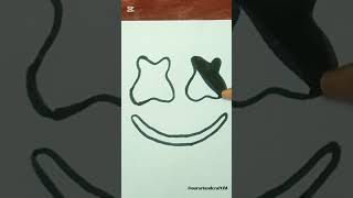 Marshmallow drawing logoourartandcraft1m alonehowtodraw [upl. by Daren]