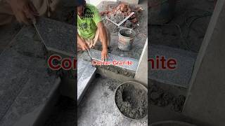 Corner Window Granite Sill Fixing P330 Construction Dha Lahore shorts viral [upl. by Oicanata]