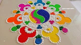 Diwali special very easy rangoli designrangolidesigns [upl. by Omarr846]