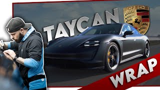 WRAP CARBONIO E NERO OPACO🤩 PORSCHE TAYCAN TURBO S 760cv [upl. by Ryle]