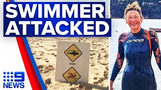 Surf life saver attacked by shark  9 News Australia [upl. by Arihaz]