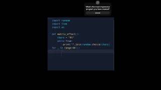 CREATE Your Own MATRIX RAIN Effect in Python shorts cool matrix pythonprogramming [upl. by Emeline]