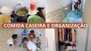 ORGANIZEI O GUARDA ROUPA DOS MENINOSCARNE DE PANELA PARA O ALMOÇOFAXINA NO CANTINHO DOS BRINQUEDOS [upl. by Westney407]