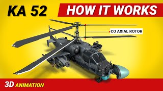 KA 52 How Military Coaxial Helicopter Works ka52 helicopter coaxial [upl. by Nahsad]