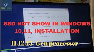 SOLVED SSD NOT SHOWING IN WINDOWS 10 amp 11 INSTALLATION ON INTEL 11th 12th and 13th GEN IN HINDI [upl. by Aneleve]