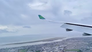 Storm Isha Heavy Wind on Approach into Dublin  Aer Lingus A330  4K 60FPS HDR [upl. by Lebasiairam383]