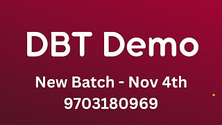 What is DBT  Data Build Tool  Demo Video  Nov 4th New Batch [upl. by Abehs934]