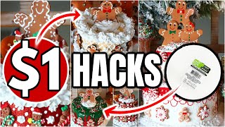 1 CHRISTMAS HACKS using DOLLAR TREE products│CUTEST DOLLAR TREE diy EVER [upl. by Lekym]