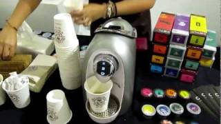 Coffee Bean Demonstrate Their Single Serve Capsule Based Coffee amp Tea Maker [upl. by Ignatz]