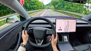 The NEW 2024 Tesla Model 3 Long Range Highland POV Test Drive [upl. by Inhoj977]