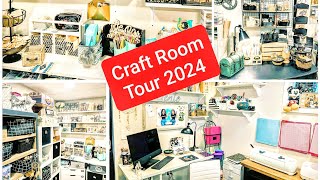 Craft Room Tour 2024 Part 1 Craft Organization [upl. by Tallulah]