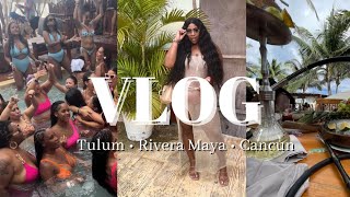 Travel Vlog ✈️Girls Trip To Tulum  Taboo  Party Boat [upl. by Ignatz53]