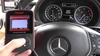 iCarsoft i980 Mercedes Benz B Class W246 ABS EBD ESP Warning Diagnose amp Reset [upl. by Bergin471]