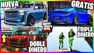 NUEVA ACTUAlIZACION NUEVA CAMIONETA TRIPLE DINERO COCHAZO GRATIS DESCUETOS amp MÁS GTA Online [upl. by Tannen]