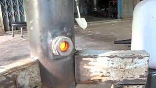 Green waste Charcoal Gasifier driving a water pump [upl. by Yerfdog]