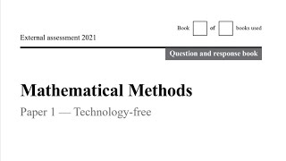 QCAA 2021 Maths Methods Short Response Questions answered Part 1 [upl. by Chloris]