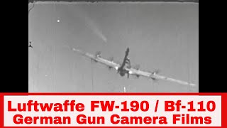 LUFTWAFFE FW190 and BF110 FIGHTER KILLS GUN CAMERA FILMS 1944 43724 [upl. by Naut]