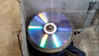 Exploding a CD by Spinning it at very high speeds [upl. by Atteuqcaj]