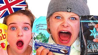 AUSTRALIAN KIDS TRYING BRITISH CANDY ft Fizz Sisters collab [upl. by Weisbart]