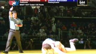 Cadet Freestyle Finals 145 pounds  Chance Marsteller vs Coleman Hammond [upl. by Enitsenre]