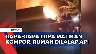 Diduga Garagara Lupa Matikan Kompor Rumah di Klaten Ludes Terbakar [upl. by Lledyl807]