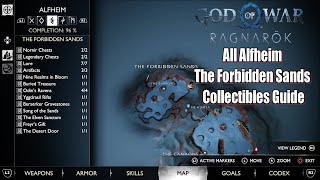 God of War Ragnarök All Alfheim The Forbidden Sands Collectibles Guide [upl. by Mossberg407]