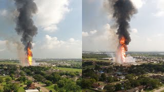 🔴 En vivo I Se registra el incendio de una tubería de gas en La Porte Texas hay evacuaciones [upl. by Holt]