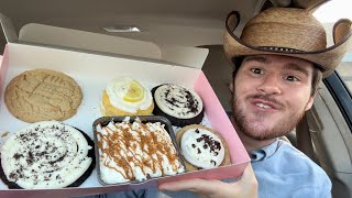 CRUMBL COOKIES REVIEW 173 Cookie Butter Tres Leches Lemon Cake Banoffee Pie Oreo Peanut Butter [upl. by Supat]