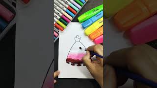 😻 Beautiful princess dress 💃 glitter Drawing art shorts drawing satisfying foryou [upl. by Acyssej]