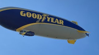 CLOSEUP  Goodyear Blimp  Landing and Takeoff [upl. by Kakalina299]