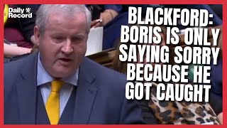 Ian Blackford roasts Boris Johnson as PM apologises over Partygate [upl. by Ellerrehc]