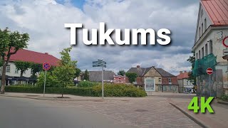 4k Driving in Tukums Latvia European city Latvija Braukšāna Tukumā [upl. by Far]