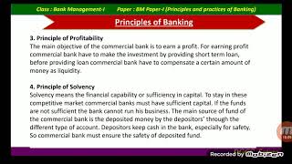 Lecture 8 Principles of Banking [upl. by Chaddie]