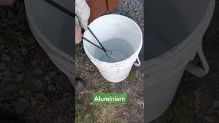 ALUMINIUM ingot drop in water [upl. by Wilder814]