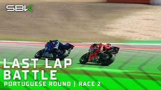 Manzi and Bulegas fierce final lap battle at Portimao ⚔️  PRTWorldSBK 🇵🇹 [upl. by Seni]