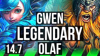 GWEN vs OLAF JGL  Legendary 49k DMG 19313 400 games  NA Diamond  147 [upl. by Endaira]