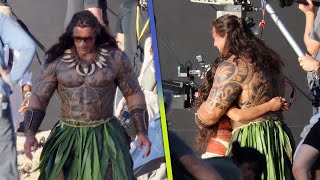 Dwayne Johnson Rocks LONG Hair and Buff Body in First Look at LiveAction Moana [upl. by Eilegna913]