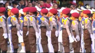 Parade polisi cilik di istana negara  Indonesia young police parade [upl. by Erlina930]