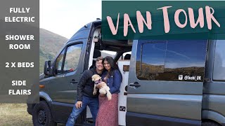 VAN TOUR I Sprinter Van Converted to Beautiful Tiny Home for FullTime Van Life VANTOUR [upl. by Madox829]