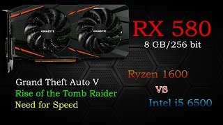 Ryzen 5 1600 VS i5 6500  Radeon 580 8GB Gigabyte [upl. by Trisa]