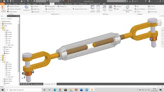 TURNBUCKLE IN AUTODESK INVENTOR [upl. by Hadden]