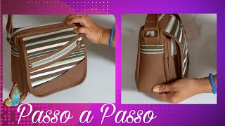 Bolsa transversal aba diferente com medidas Bolsa com alça lateral [upl. by Ulysses]