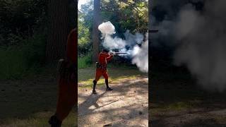 Matchlock Firing matchlock jamestown history subscribe [upl. by Tteltrab]