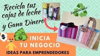 Recicla tus Cajas de Leche y gana Dinero IDEAS PARA EMPRENDEDORES [upl. by Enyrat381]