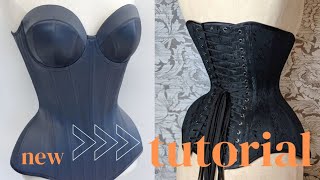 DETAILED ✅ How To Draft A Coupled Corset Pattern Drafting Class diy [upl. by Ellebyam]