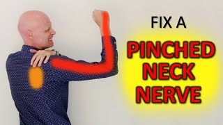 How To Fix A Pinched Nerve In Neck Causing Arm Pain or Rhomboid Pain [upl. by Hodgkinson]