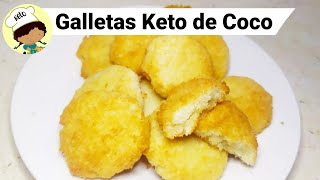 GALLETAS KETO DE COCO GALLETAS CETOGENICAS SIN GLUTEN [upl. by Ennayhc451]