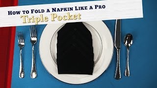 How to make a triple pocket napkin fold [upl. by Ronym450]