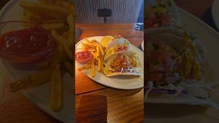 Coconut Shrimp Tacos  Tequila Glazed Salmon  Dining Out foodie dining tacos salmon [upl. by Kralc]