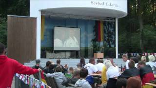 Sommer 2010 im Ostseebad Ückeritz  Public Viewing Fussball WM auf dem Konzertplatz [upl. by Eutnoj]